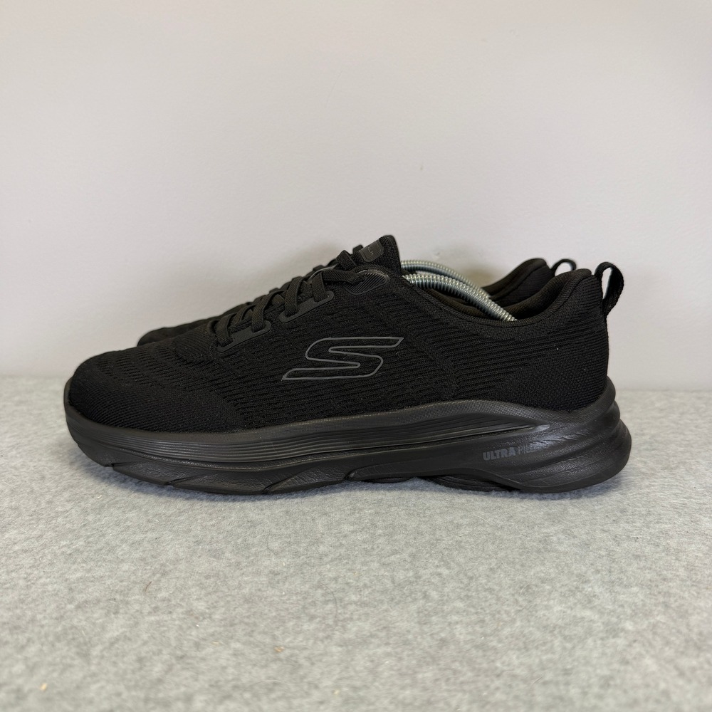 Skechers GO WALK 6 Womens Shoes Size 10 Black Comfort Walking Sneakers 125920